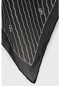 Lauren Ralph Lauren apaszka z jedwabiem kolor czarny wzorzysta. Kolor: czarny. Materiał: jedwab