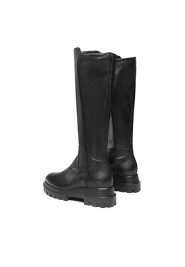 AGL Kozaki Malika D756564PGKA1121049 Czarny. Kolor: czarny. Materiał: skóra