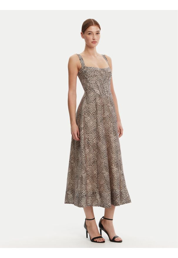 BARDOT - Bardot Sukienka koktajlowa 58546DB9 Brązowy Regular Fit. Kolor: brązowy. Materiał: syntetyk. Styl: wizytowy