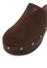 Guess Jeans Klapki EO-JDGJ66-4 Brązowy. Kolor: brązowy. Materiał: skóra, zamsz #8