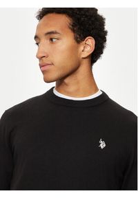 U.S. Polo Assn. Sweter MUP2961 Czarny Regular Fit. Typ kołnierza: polo. Kolor: czarny. Materiał: bawełna #5