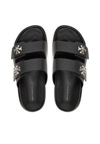 Tory Burch Klapki T Lock Sport Slide 175640 Czarny. Kolor: czarny. Materiał: skóra. Styl: sportowy #6