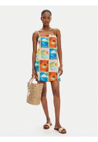 Roxy Sukienka letnia Atlas Playa Blanca ERJWD03860 Kolorowy Regular Fit. Materiał: bawełna. Wzór: kolorowy. Sezon: lato #4