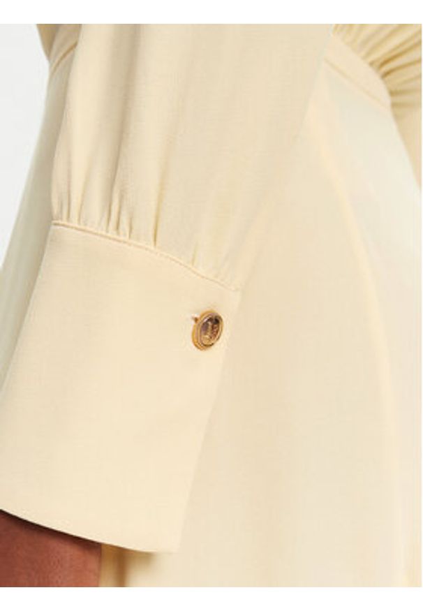 Elisabetta Franchi Sukienka koktajlowa AB86352E2 DC7 Żółty Regular Fit. Kolor: żółty. Materiał: wiskoza. Styl: wizytowy