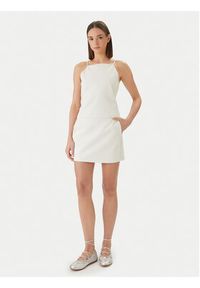 Calvin Klein Jeans Spódnica mini LV047F251G Beżowy Slim Fit. Kolor: beżowy. Materiał: syntetyk #2