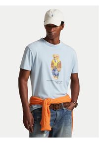 Polo Ralph Lauren T-Shirt 710P07347001 Błękitny Regular Fit. Typ kołnierza: polo. Kolor: niebieski. Materiał: bawełna #1