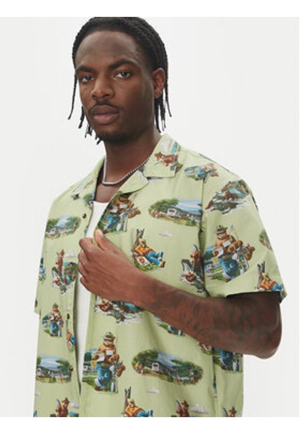 Element Koszula Sbxe Camp ELYWT00171 Zielony Regular Fit. Kolor: zielony. Materiał: bawełna