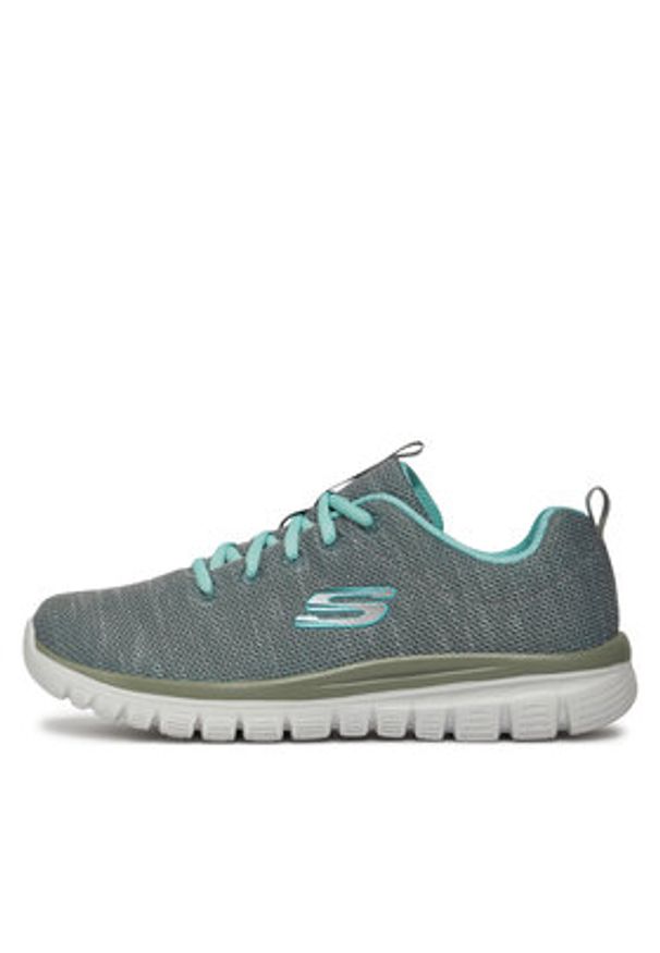 skechers - Skechers Sneakersy Twisted Fortune 12614/GYMN Szary. Kolor: szary. Materiał: materiał