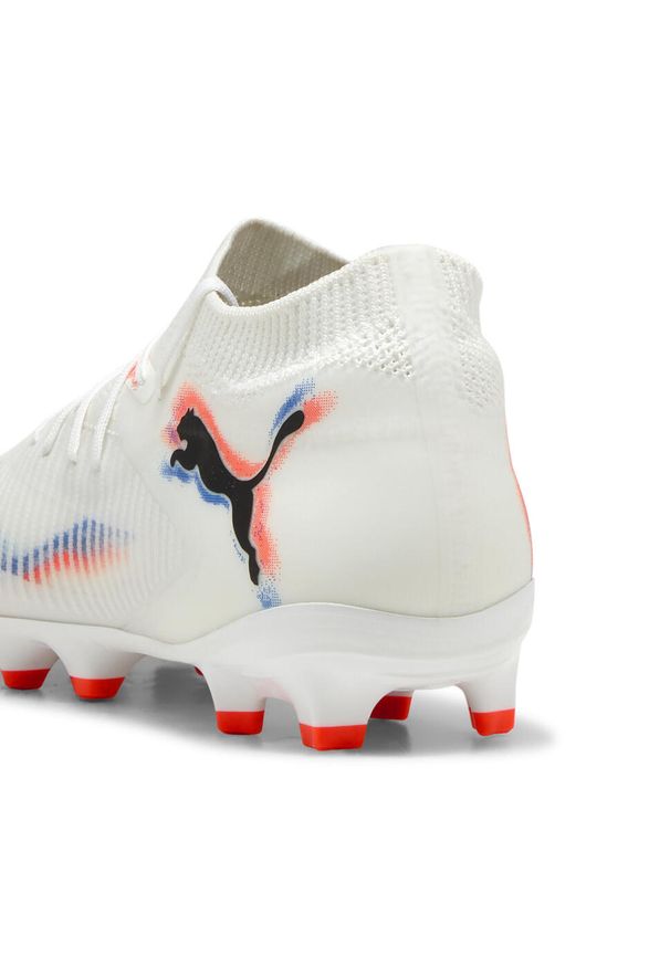 Puma - Młodzieżowe buty piłkarskie FUTURE 8 PRO FG/AG PUMA White Black Glowing Red. Kolor: czerwony, biały, wielokolorowy, czarny. Sport: piłka nożna