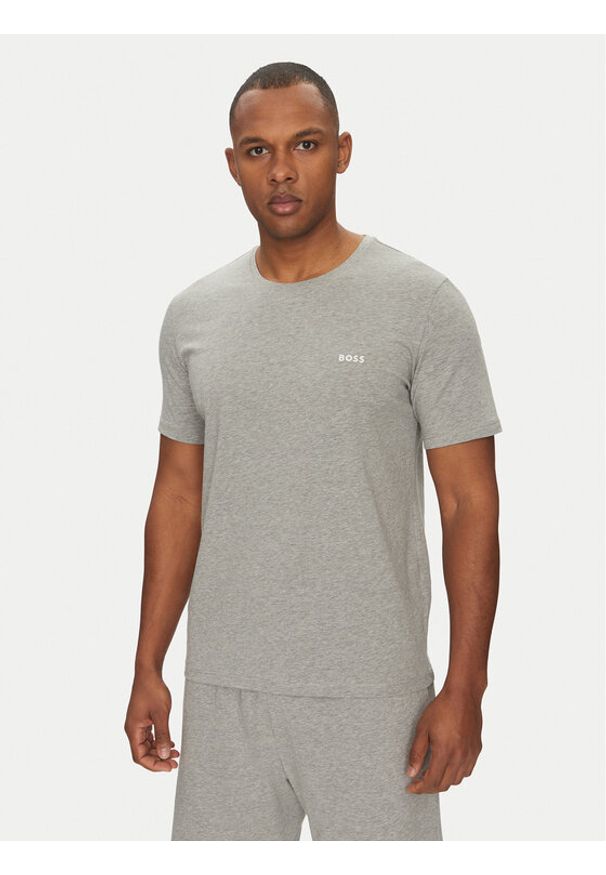 BOSS T-Shirt Mix&Match 50515312 Szary Regular Fit. Kolor: szary. Materiał: bawełna