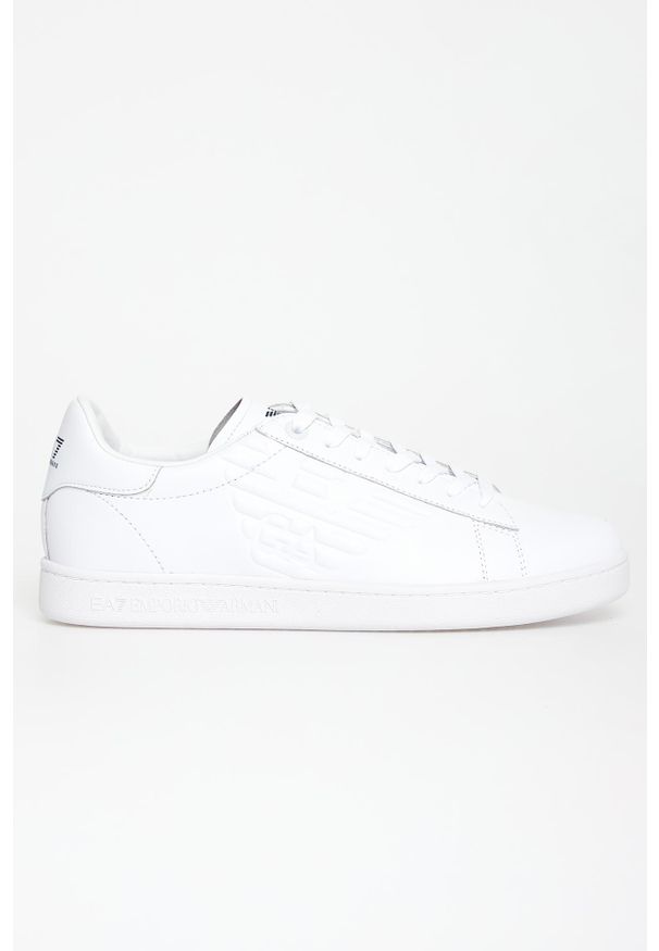 EA7 Emporio Armani - Sneakersy męskie skórzane EA7 EMPORIO ARMANI. Materiał: skóra