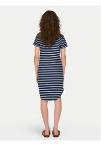 JDY Sukienka codzienna New Ivy 15298074 Granatowy Regular Fit. Okazja: na co dzień. Kolor: niebieski. Materiał: bawełna. Typ sukienki: proste. Styl: casual