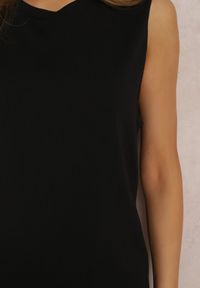 Renee - Czarna Sukienka Cilolis. Kolor: czarny. Materiał: bawełna, tkanina. Długość rękawa: na ramiączkach. Wzór: jednolity, gładki. Typ sukienki: proste. Styl: klasyczny. Długość: mini #2