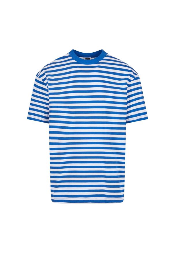 Urban Classics - T-shirt Męski Paski Standardowy. Kolor: niebieski, wielokolorowy, biały. Wzór: paski. Sport: turystyka piesza