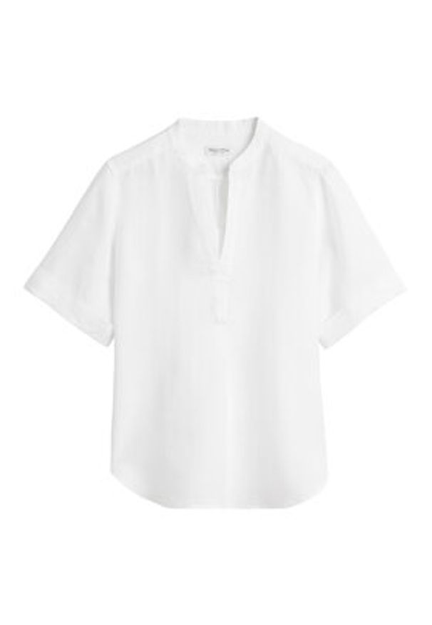 Marc O'Polo Koszula 516 1135 41069 Biały Regular Fit. Typ kołnierza: polo. Kolor: biały. Materiał: len