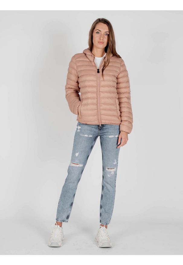 Invicta Kurtka "Down Jacket" | 4431449 | Kobieta | Cielisty, Różowy. Okazja: na co dzień. Typ kołnierza: kaptur. Kolor: różowy. Materiał: poliamid. Wzór: aplikacja. Styl: casual