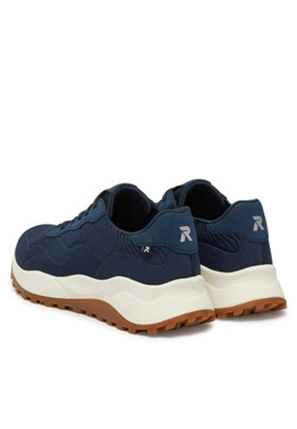 Rieker Sneakersy U1302-14 Granatowy. Kolor: niebieski. Materiał: materiał