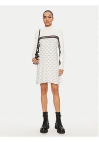 Liu Jo Sport Sukienka dzianinowa TF4227 MS63L Écru Regular Fit. Materiał: syntetyk, wiskoza. Typ sukienki: sportowe. Styl: sportowy #3