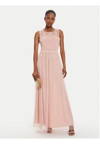 Vila Sukienka wieczorowa Lynnea 14052673 Różowy Regular Fit. Kolor: różowy. Materiał: syntetyk, bawełna. Styl: wizytowy #3
