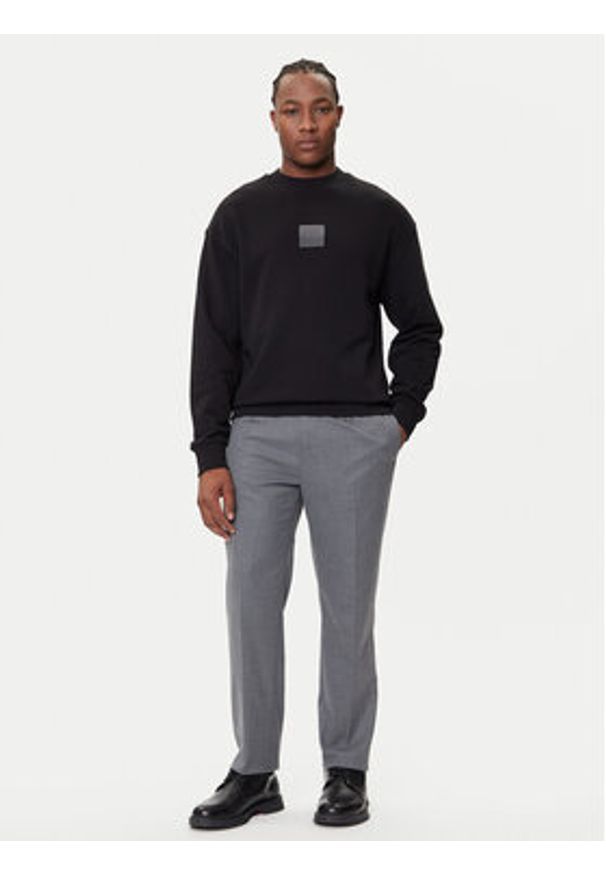 Hugo - HUGO Bluza Dusplited 50542847 Czarny Relaxed Fit. Kolor: czarny. Materiał: bawełna