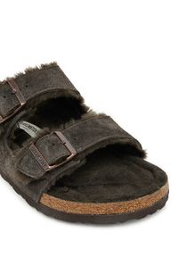 Birkenstock Klapki Arizona Shearling 1020566 Brązowy. Kolor: brązowy. Materiał: zamsz, skóra #2