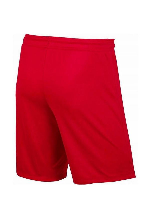 Nike - Dziecięce/niemowlęce Spodenki Z Dzianiny Dry Park III. Kolor: czerwony. Materiał: dzianina. Styl: sportowy. Sport: turystyka piesza