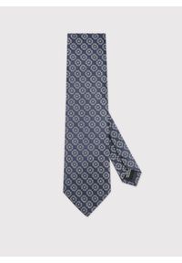 Pako Lorente - PAKO LORENTE – Granatowy krawat w kwiaty. Kolor: niebieski. Materiał: poliester. Wzór: kwiaty #1