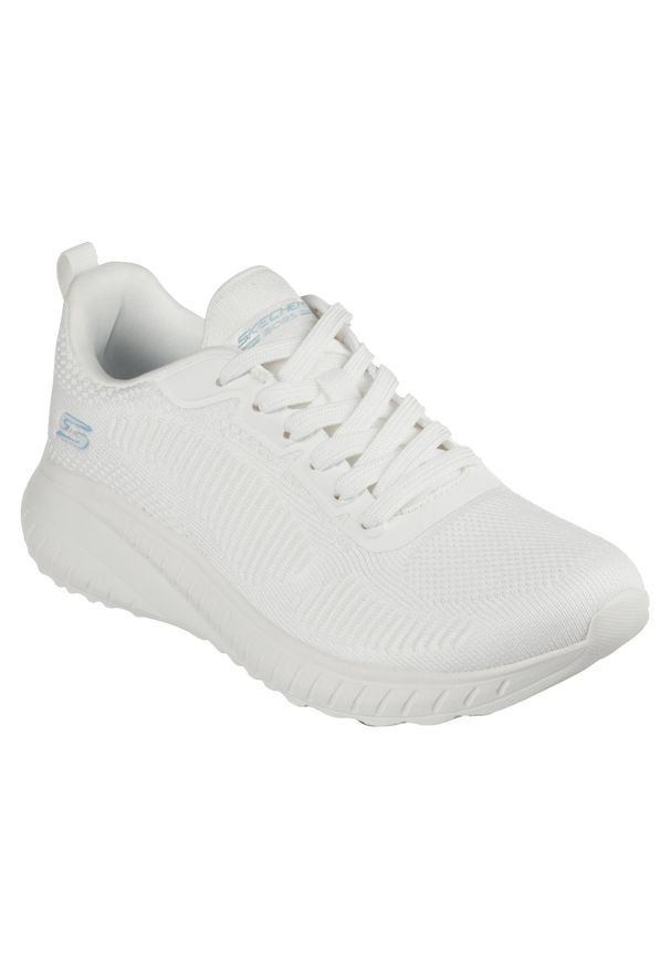 skechers - Buty do chodzenia damskie Skechers 117209SAGE. Kolor: biały. Materiał: guma, materiał, tkanina, syntetyk. Szerokość cholewki: normalna. Sport: turystyka piesza
