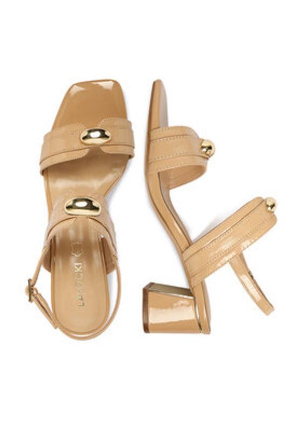 Lasocki Sandały CEO-6A9957-25 Beżowy. Kolor: beżowy. Materiał: skóra, syntetyk