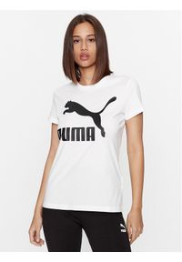 Puma T-Shirt Classics Logo 530076 Biały Regular Fit. Kolor: biały. Materiał: bawełna