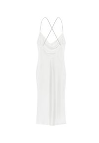 JENESEQUA - Biała jedwabna sukienka Nancy. Kolor: biały. Materiał: jedwab. Długość rękawa: na ramiączkach. Typ sukienki: dopasowane. Długość: midi #4