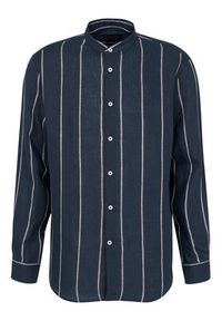 Bugatti Koszula 9550-78954C Granatowy Casual Fit. Okazja: na co dzień. Kolor: niebieski. Materiał: len. Styl: casual #4