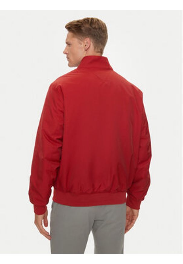 TOMMY HILFIGER - Tommy Hilfiger Kurtka przejściowa Club Harrington MW0MW35670 Czerwony Regular Fit. Kolor: czerwony. Materiał: bawełna, syntetyk