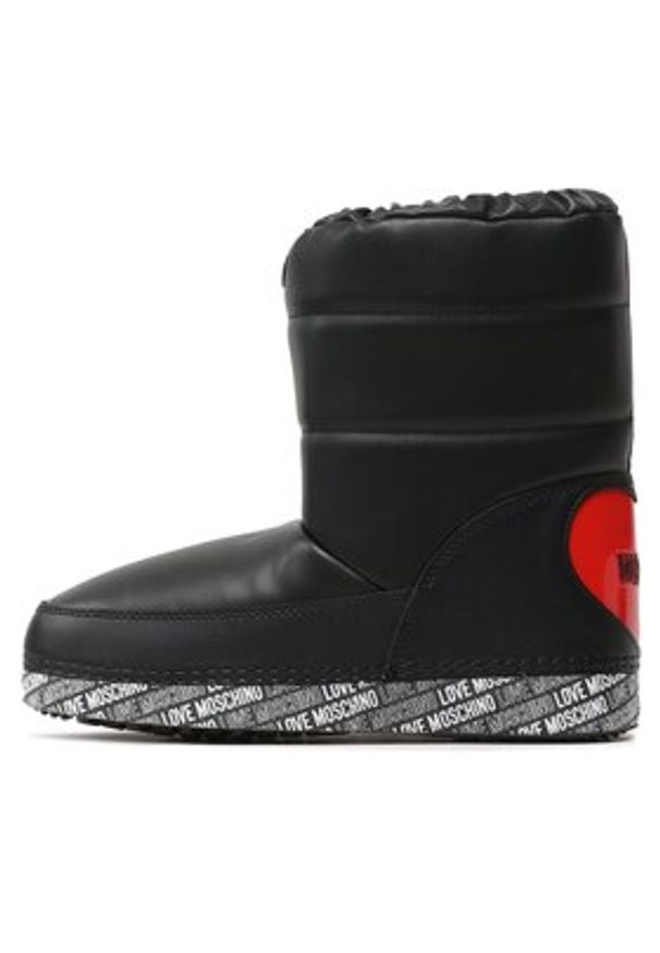 Love Moschino - LOVE MOSCHINO Śniegowce JA24142G1HIT400A Czarny. Kolor: czarny. Materiał: skóra