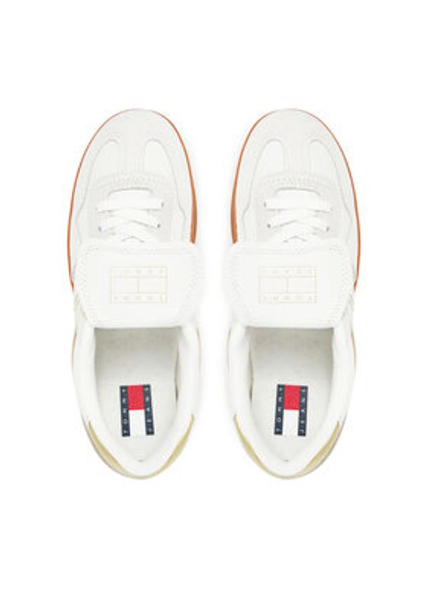 Tommy Jeans Sneakersy The Greenwich Flap EN0EN02715 Biały. Kolor: biały. Materiał: skóra