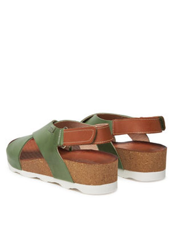 Pikolinos Sandały W9E-0912 Zielony. Kolor: zielony. Materiał: skóra