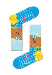 Happy-Socks - Happy Socks Zestaw 2 par wysokich skarpet unisex XWYW02-2200 Kolorowy. Materiał: materiał, bawełna. Wzór: kolorowy