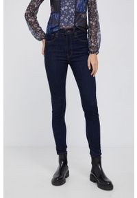 Levi's® - Levi's jeansy Mile High damskie high waist. Okazja: na spotkanie biznesowe. Stan: podwyższony. Kolor: niebieski. Styl: biznesowy