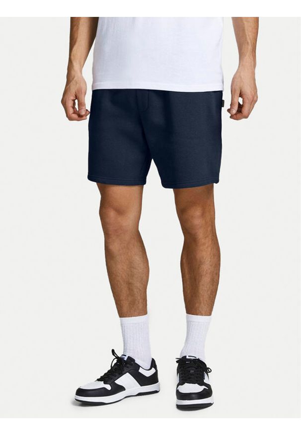 Jack & Jones - Jack&Jones Szorty sportowe Gordon 12249285 Granatowy Regular Fit. Kolor: niebieski. Materiał: bawełna. Styl: sportowy