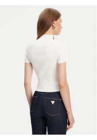 Guess Sweter W5YR04 Z0040 Biały Regular Fit. Kolor: biały. Materiał: syntetyk