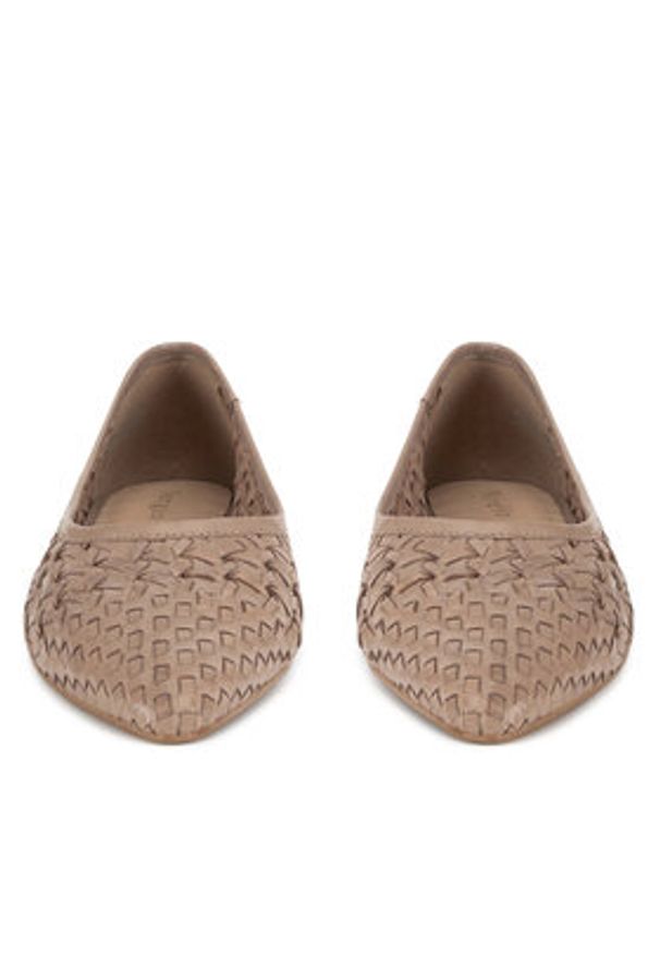 Sergio Bardi Baleriny WI40-F1101-01SB Beżowy. Kolor: beżowy. Materiał: skóra