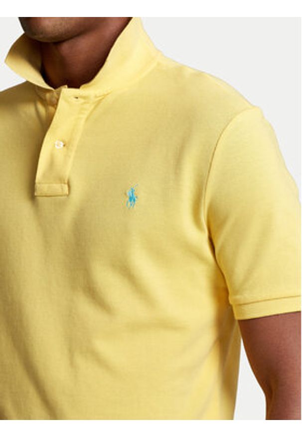 Polo Ralph Lauren Polo Core Replen 710795080 Żółty Slim Fit. Typ kołnierza: polo. Kolor: żółty. Materiał: bawełna