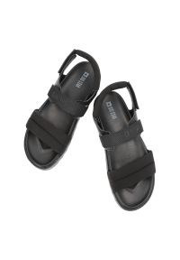 Big-Star - Czarne Sandały Big Star Sportowe Obuwie Damskie. Okazja: na co dzień. Zapięcie: pasek. Kolor: czarny. Sezon: lato. Styl: sportowy #7