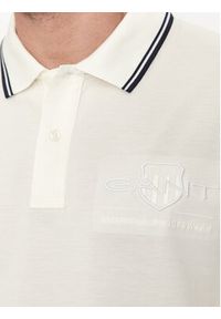 GANT - Gant Polo Contrast 2013039 Écru Regular Fit. Typ kołnierza: polo. Materiał: bawełna #4