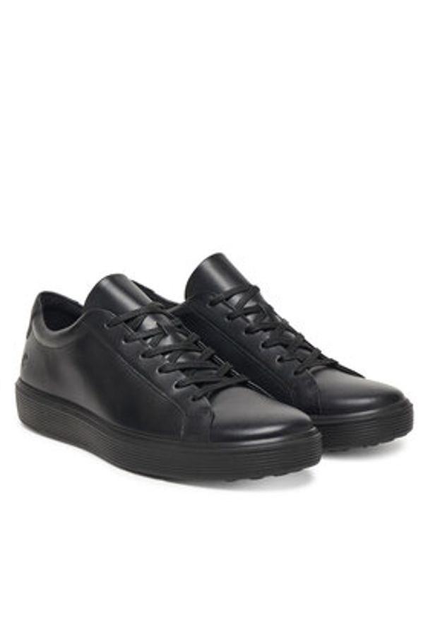 ecco - ECCO Sneakersy Soft 60 52546401001 Czarny. Kolor: czarny. Materiał: skóra
