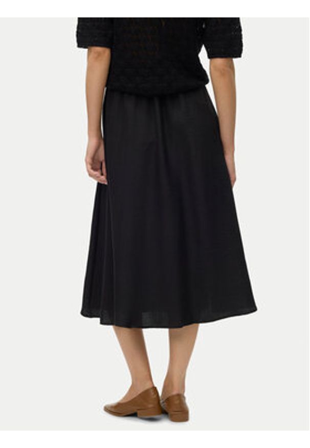 Vero Moda Spódnica midi Melaney 10304134 Czarny Regular Fit. Kolor: czarny. Materiał: syntetyk