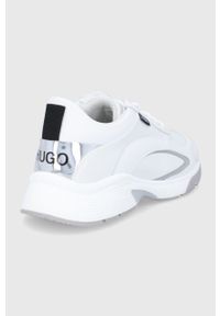 Hugo Buty Gilda kolor biały na platformie. Nosek buta: okrągły. Zapięcie: sznurówki. Kolor: biały. Materiał: guma. Obcas: na platformie #5
