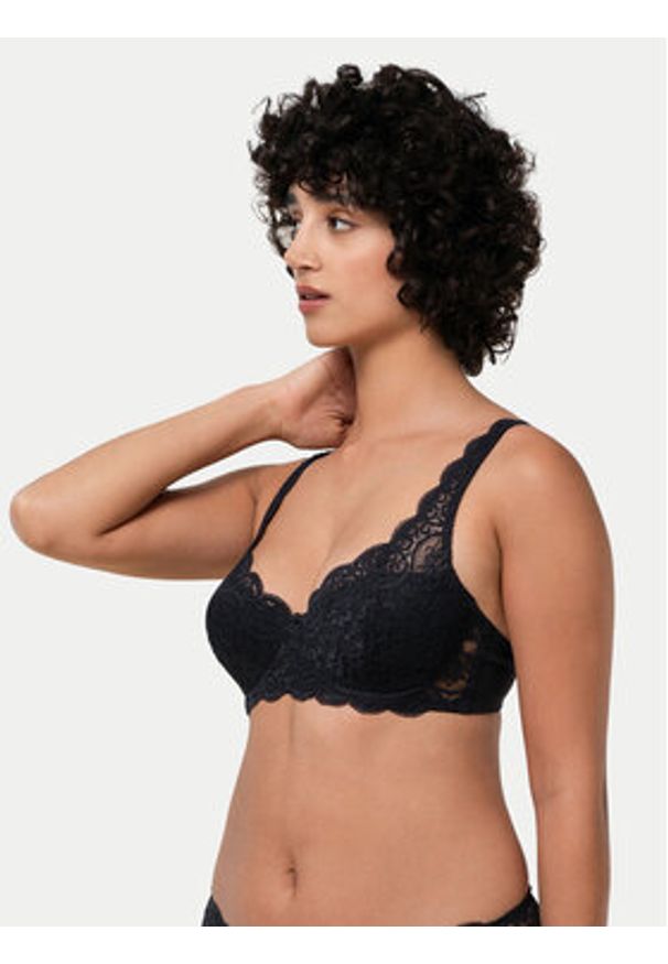 Triumph Biustonosz z fiszbiną Amourette 300 10166798 Czarny. Kolor: czarny. Materiał: syntetyk