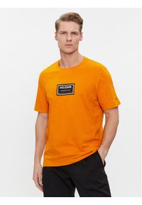 TOMMY HILFIGER - Tommy Hilfiger T-Shirt MW0MW34391 Pomarańczowy Regular Fit. Kolor: pomarańczowy. Materiał: bawełna