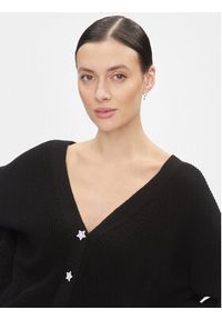 Kontatto Kardigan 3M1216 Czarny Relaxed Fit. Kolor: czarny. Materiał: syntetyk #4